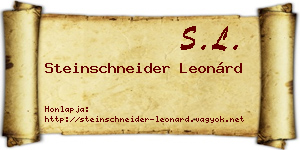 Steinschneider Leonárd névjegykártya